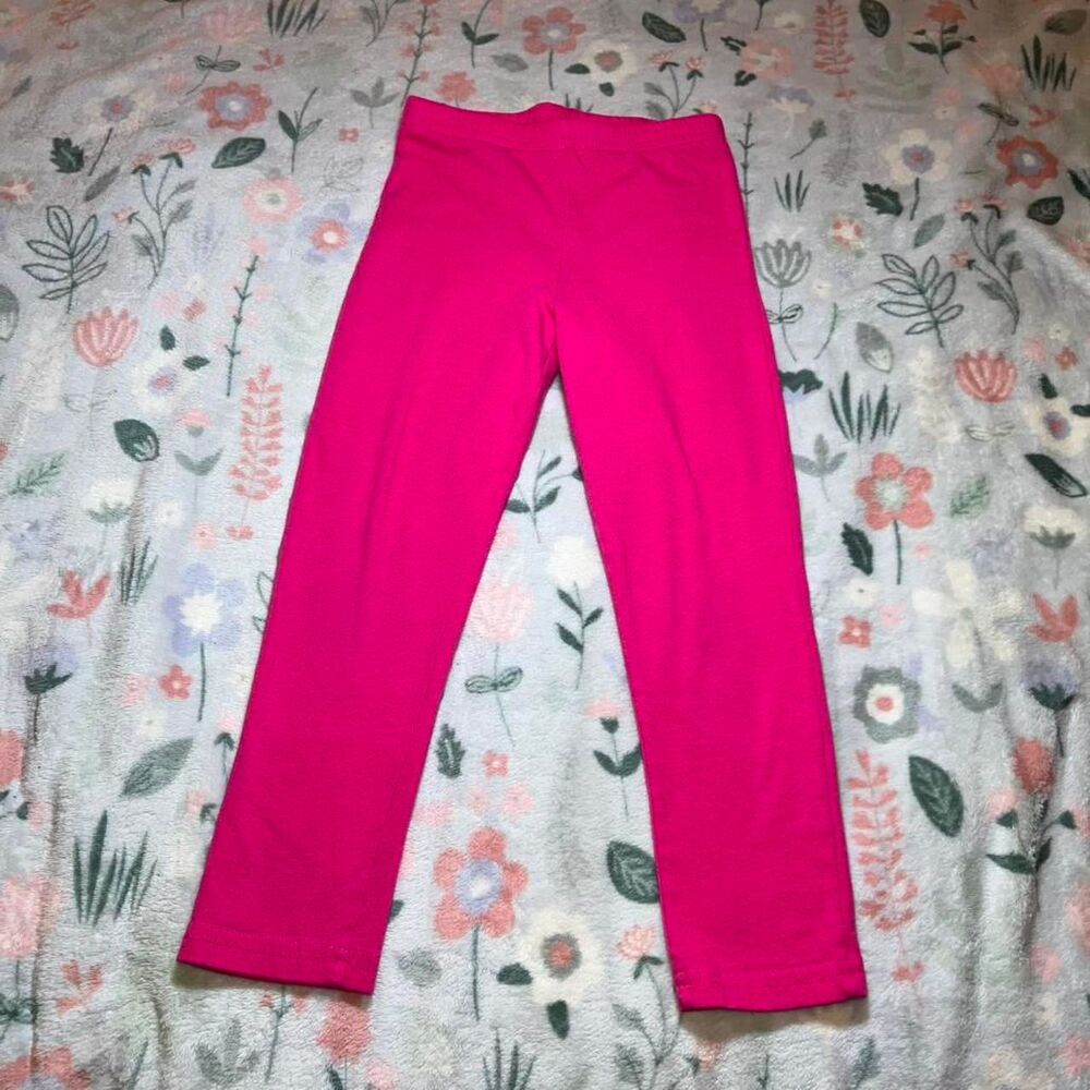 Total Girl Hot Pink Leggings Kid 6 Kidcore Y2K 2000s Coquette Athleisure Summer